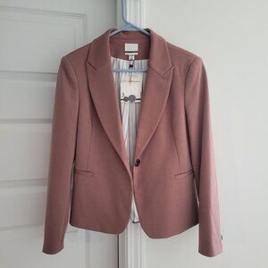 Jules & Leopold Blazer Jacket sz M Antique Rose Pink Brown Jersey Ponte